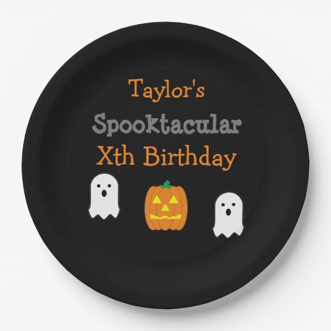 Prato De Papel Spooktacular Birthday (Frente)