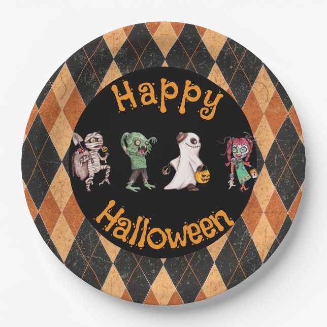 Prato De Papel Spooktacular Halloween Bash (Frente)