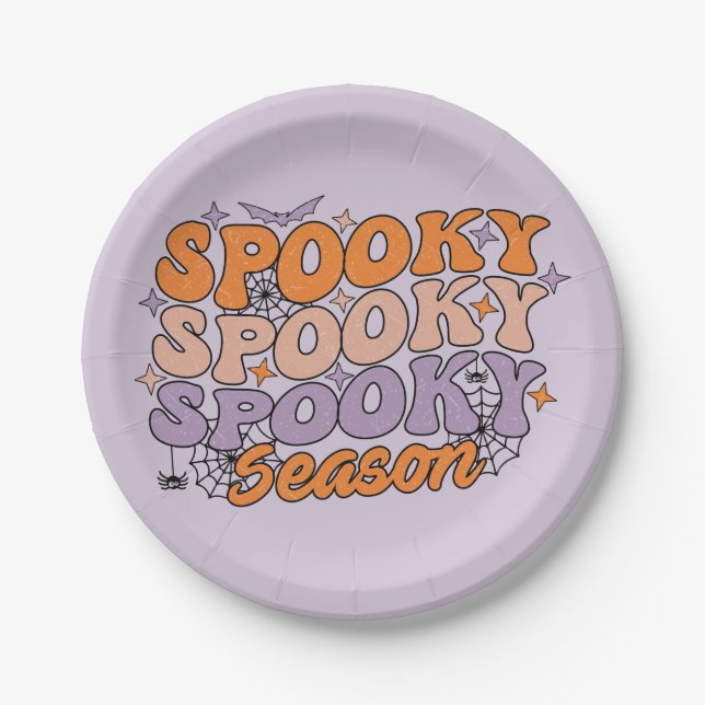 Prato De Papel Spooky Spooky Season (Frente)