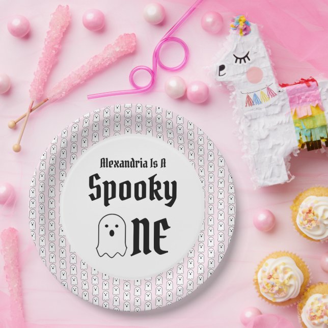 Prato De Papel Spooky Um primeiro aniversario (Festa)