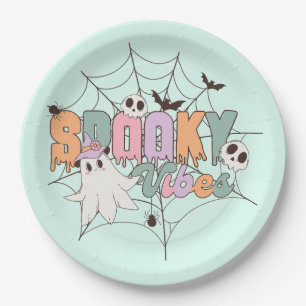 Prato De Papel Spooky Vibes Halloween