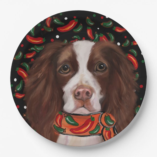 Prato De Papel Springer Spaniel Inglês (Frente)