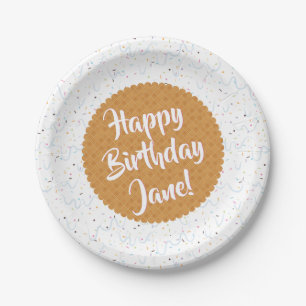 Prato De Papel Sprinkles Sorvete Birthday