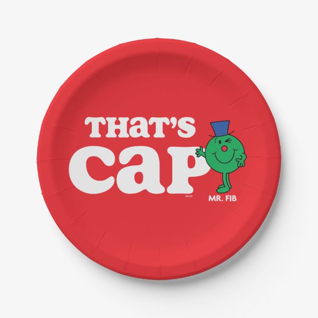 Prato De Papel Sr. Fib, isso é Boné (Frente)