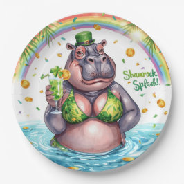 Prato De Papel St. Patrick’s Day Glam Hippo Bikini