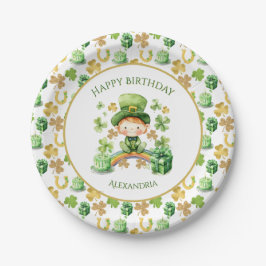 Prato De Papel St Patricks Lucky One First Birday Paper Plate