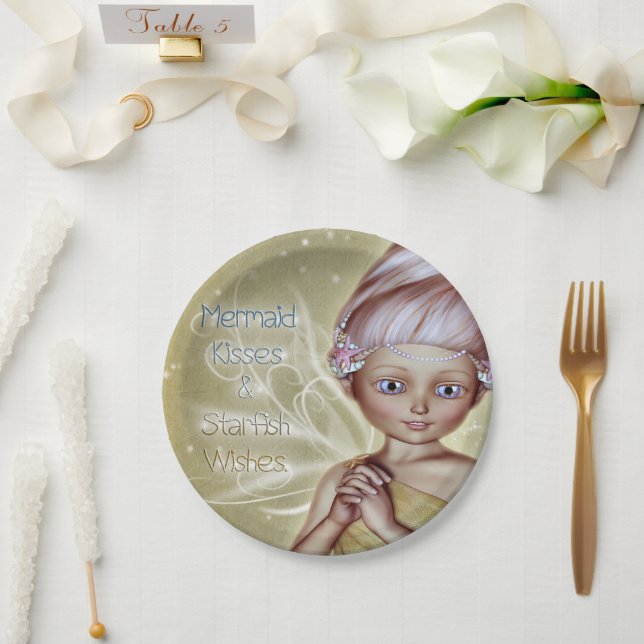 Prato De Papel Starfish Wish (Casamento)