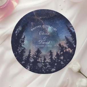 Prato De Papel Starry Night Forest Weding