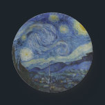 Prato De Papel "Starry Night" por Van Gogh<br><div class="desc">Este design apresenta uma reprodução inalterada e sem edição,  de alta resolução,  da famosa pintura "Noite Estrelada" de Van Gogh.</div>