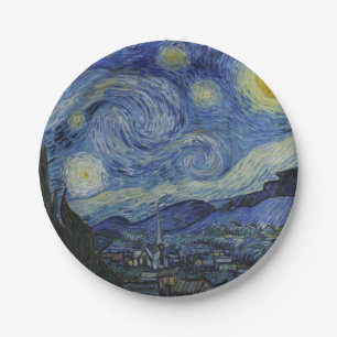 Prato De Papel "Starry Night" por Van Gogh