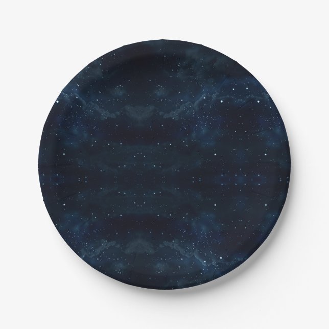 Prato De Papel Starry Night Sky, Galaxy Space Celestial (Frente)