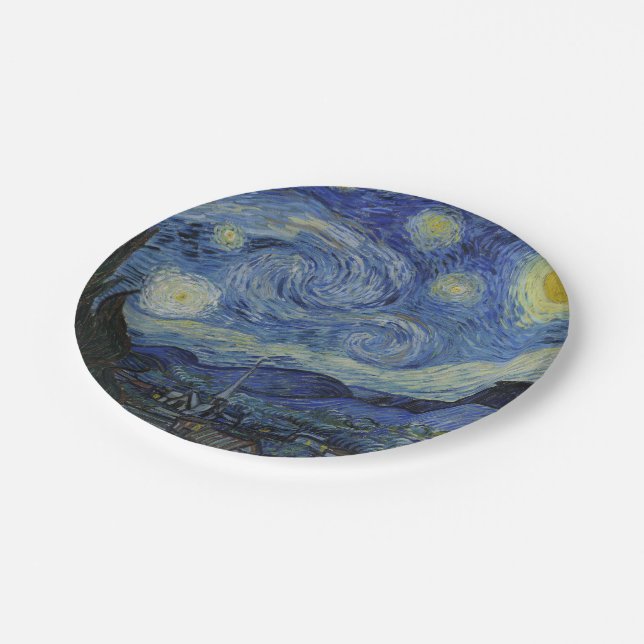 Prato De Papel Starry Night Vincent van Gogh (Inclinado)