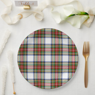 Prato De Papel Stewart Royal Dress Plaid Scottish Pattern
