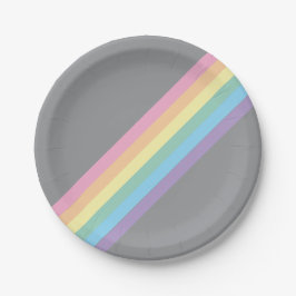 Prato De Papel Stormy Sky & Rainbow Paper Placas