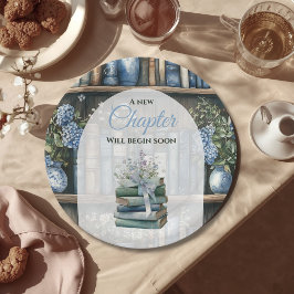 Prato De Papel Storybook Blue Boy Library Book Baby Shower