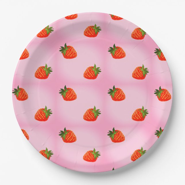 Prato De Papel Strawberries (Frente)