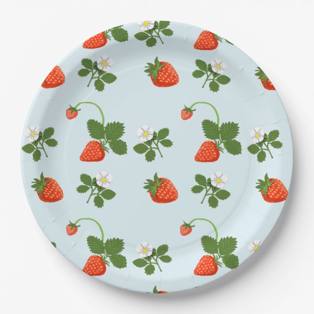 Prato De Papel Strawberries (Frente)