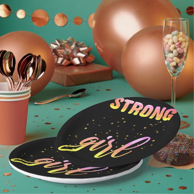 Prato De Papel Strong Girl Pastel Star (Múltiplo)