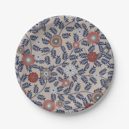 Prato De Papel Stunning Teal and Magenta Foliage Pattern 