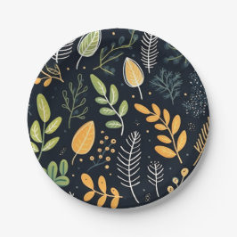 Prato De Papel Stylish Green and Yellow Foliage Pattern 