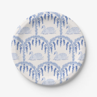 Prato De Papel Suínos azuis e florais franceses