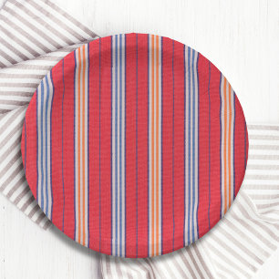 Prato De Papel Summer Beach Stripes