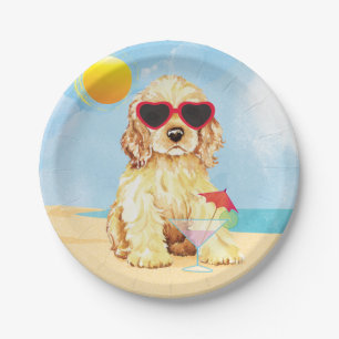 Prato De Papel Summer Cocker Spaniel
