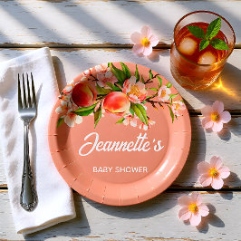 Prato De Papel Summer Party Floral Baby Shower