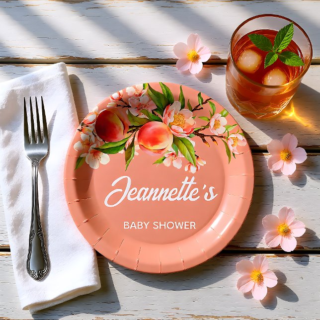 Prato De Papel Summer Party Floral Baby Shower (Criador carregado)