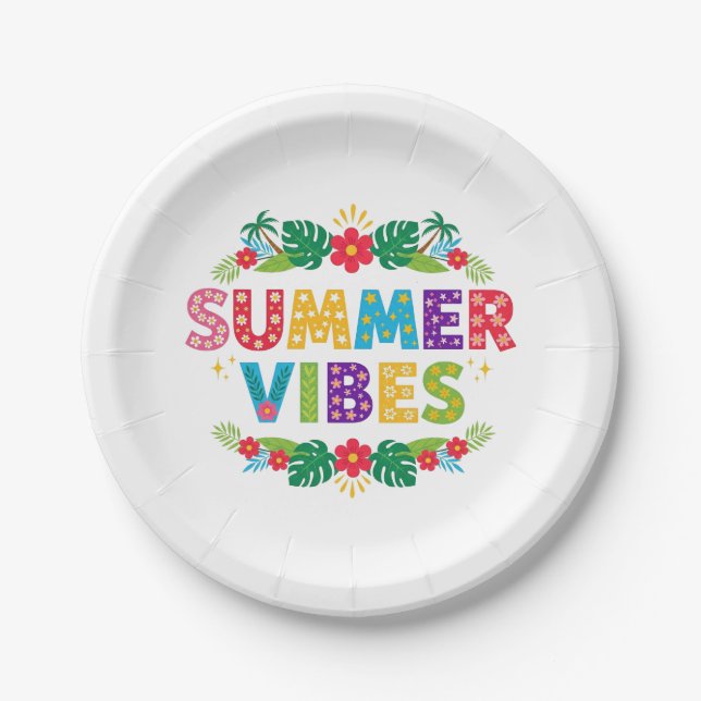 Prato De Papel Summer Vibes Floral Design- 54504 (Frente)