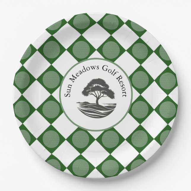 Prato De Papel Sun Meadows Golf Party Placa (Frente)