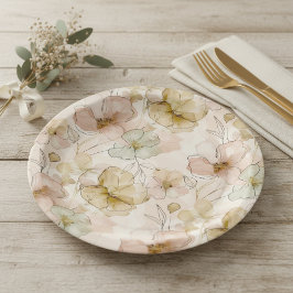 Prato De Papel Sun-Washed Garden Floral ID1283