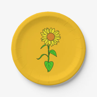 Prato De Papel Sunflower Paper Plate