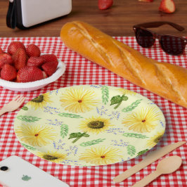 Prato De Papel Sunny Floral Pattern Napkins