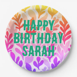 Prato De Papel sunset nature leaf ombre Happy Birday