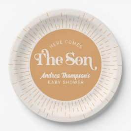 Prato De Papel Sunshine Vem O Chá Do Son Boy Bay