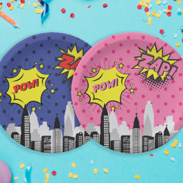 Prato De Papel Super Herói Única do Livro dos BD