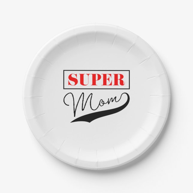 Prato De Papel Super Mãe (Frente)