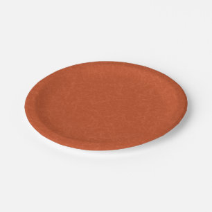 Prato De Papel Superfície texturizada laranja com padrão espiral