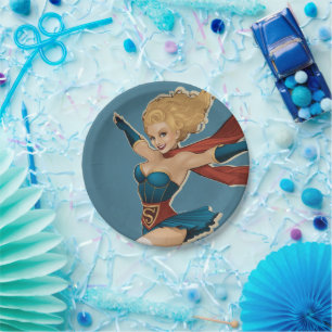 Prato De Papel Supergirl Explosiva