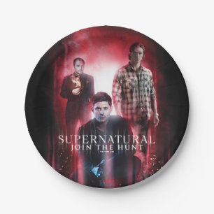 Prato De Papel Supernatural Crowley, Dean e Sam