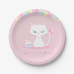 Prato De Papel Suprimentos para Festa de Aniversário de Gatinho B
