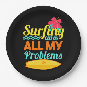 Prato De Papel Surfar São Todos Os Meus Problemas
