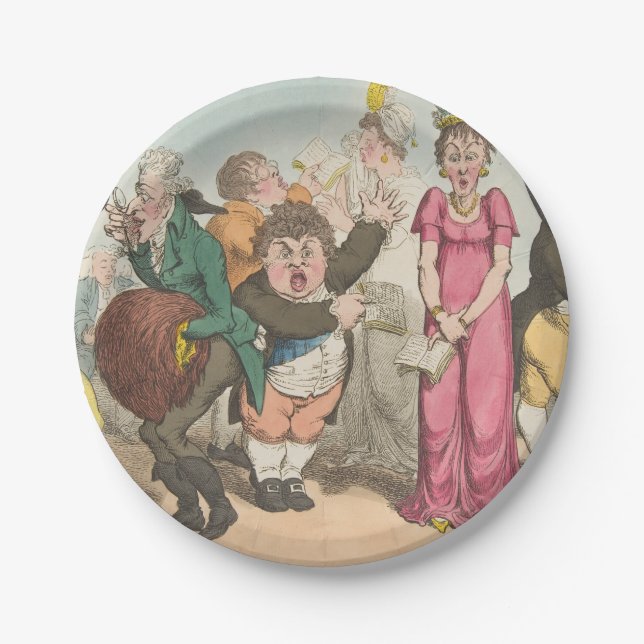 Prato De Papel Surpresa - Placas de Papel Redondas (Frente)