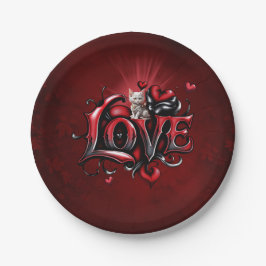 Prato De Papel Sussurros do Coração: A Magia do Amor