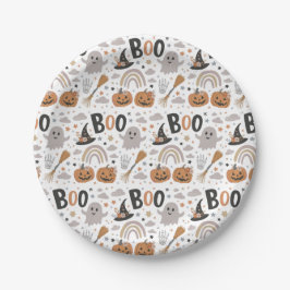 Prato De Papel Sweet Little Halloween boo is on the way