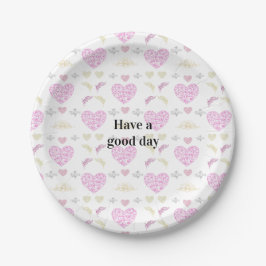 Prato De Papel Sweet romantic valentine heart