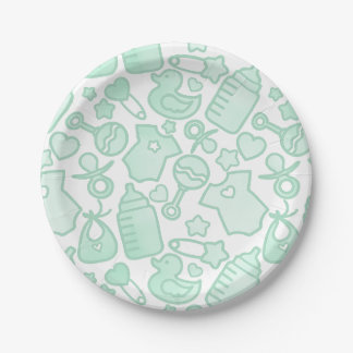 Prato De Papel Sweet Sprinkles Ombre Green