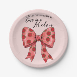 Prato De Papel Sweet Watermelon Ribbon Summer