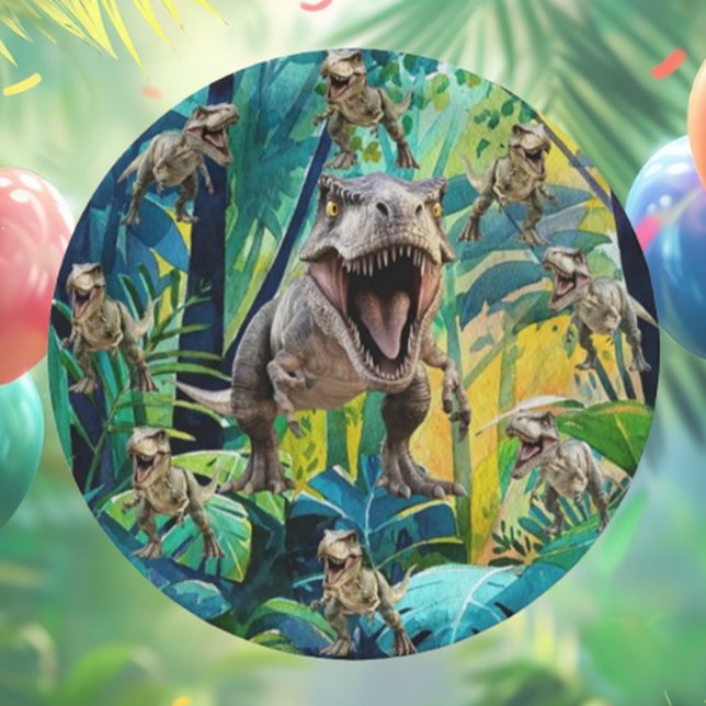 Prato De Papel T Rex Dinossaur Party (Fun T-Rex Dinosaur Party Paper Plates for a Roaring Good Time!)